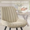 MOONMISS Modern Upholstered Dining Chairs Set of 2, with Thick Cushions,Fabric Comfy Dining Chairs with Metal Legs for Dining Room - 4 of 4