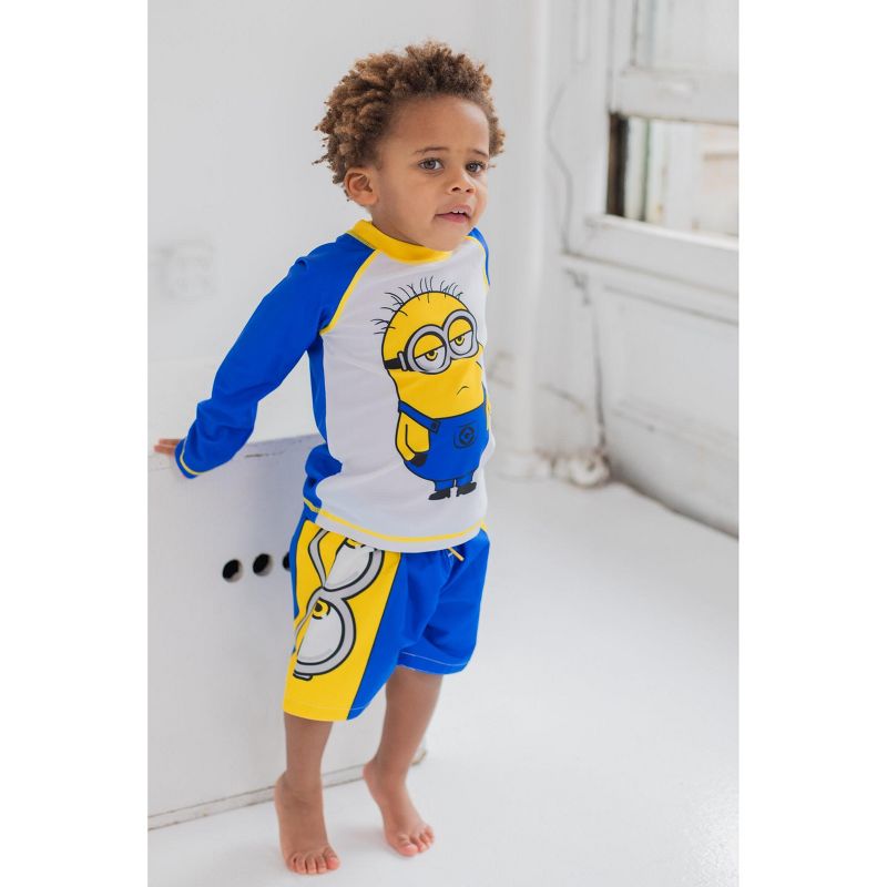 Despicable Me Minions Rash Guard and Swim Trunks Toddler, 2 of 9
