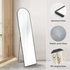 FURNIinspire Full Length Mirrors Floor Standing Mirror, Full Length Mirror With Aluminum Alloy Thin Frame, Black, 16"*59" - 4 of 4