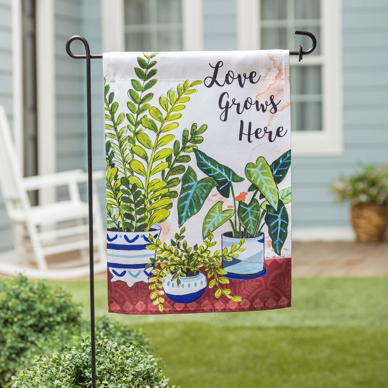 Evergreen Love Grows Here Houseplants Garden Suede Flag 12.5 x 18 Inches Indoor Outdoor Decor, 2 of 8
