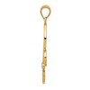 Black Bow Jewelry 14k Yellow Gold & White Rhodium Filigree Fleur De Lis Pendant, 26mm - 2 of 4