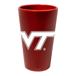 NCAA Virginia Tech Hokies Silicone Pint Glass - 16oz: Multicolor Drinkware, 1 Piece - 1 of 3