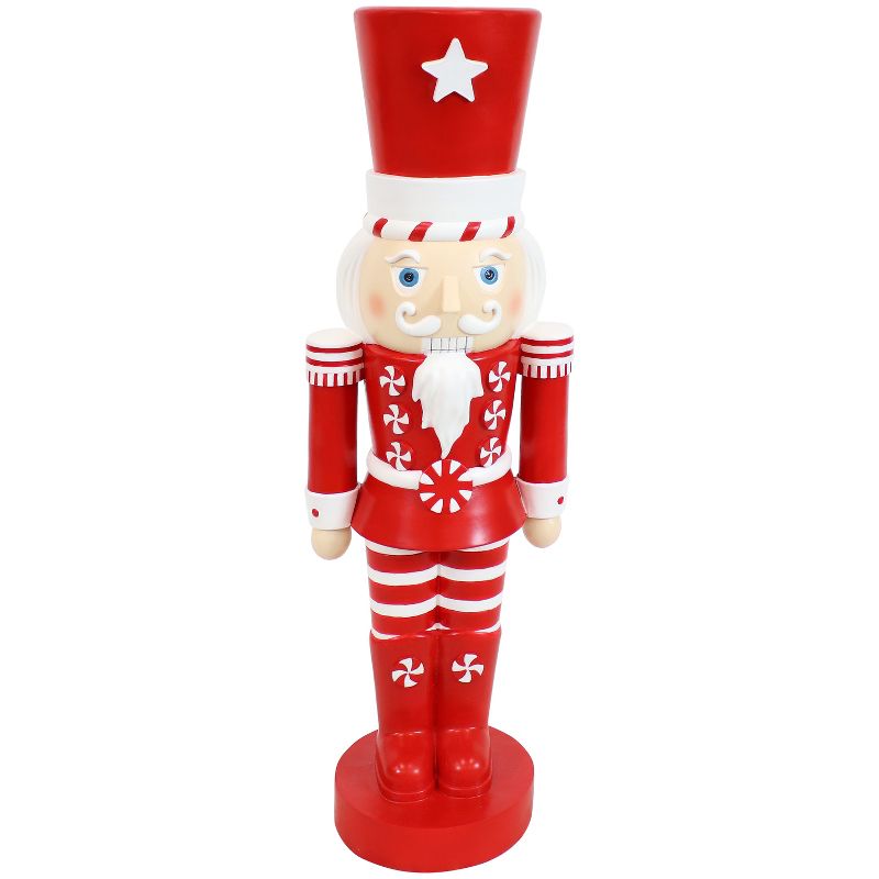 Sunnydaze Alfonso the Noble Large Indoor/Outdoor Nutcracker Statue - Red/White - 36", 1 of 13