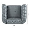 SKRAN Chesterfield Sofa,Couch Upholstered Sofa Rolled Arm Sofa with Wood Legs for Living Room - 3 of 4