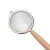 Unique Bargains Food Strainer Beechwood Small Hand Wash Stainless Steel Light Brown 1 Pcs - 4 of 4