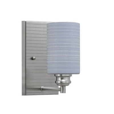 Toltec Lighting Edge 1 - Light Sconce in  Brushed Nickel with 4" Gray Matrix Shade