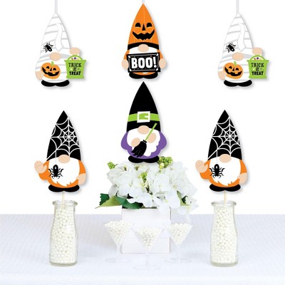 Big Dot of Happiness Halloween Gnomes - Gnome Decorations DIY Spooky Fall Party Essentials - Set of 20