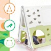Children’s Multi-Functional Playground Climbing Playset Set with Basketball Hoop, Kids Climbing Set for Home, Daycare-Green - 3 of 4