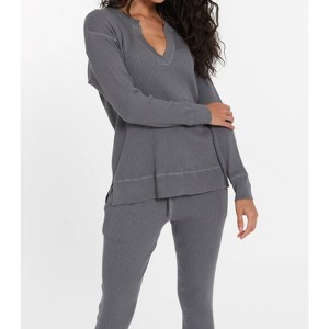 Women's Cabo Split Neck Top - LEIMERE - 1 of 3