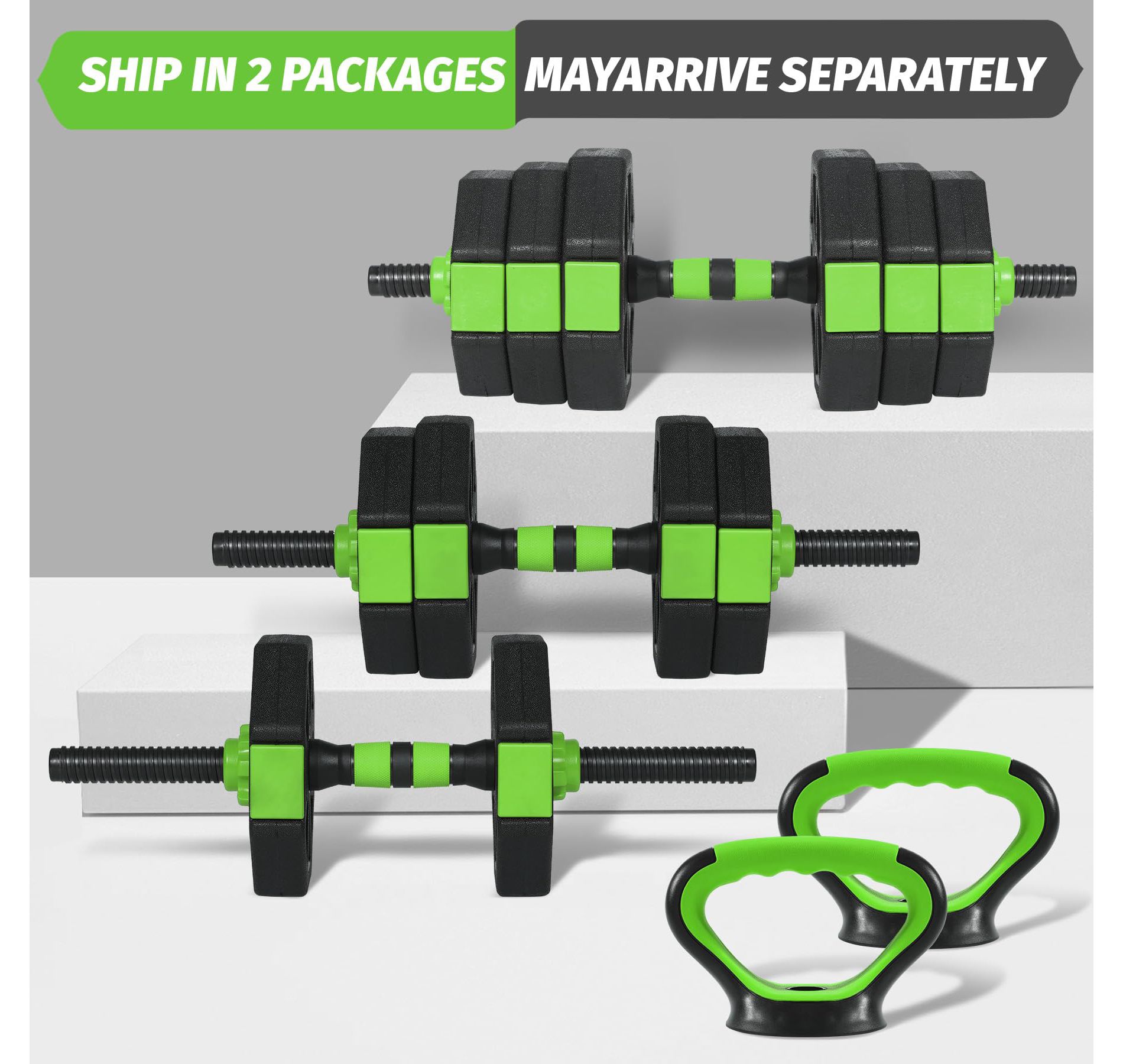 88 Lbs Dumbbell Set, 3-In-1 Octagonal Adjustable Weights Dumbbells with Anti-Slip Handle, Versatile Dumbbells Set of 2 with Connector for Home Gym