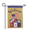 Northlight Floral Mason Jars "Welcome" USA Flag Patriotic Outdoor Garden Flag - 18" x 12.5" - 2 of 4