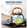 Itopfox Stainless Steel Whistling Tea Kettle with Wood Handle for Stovetop, 3.2 Qt Capacity, Suitable for Gas & Electric Cooktops, Black - 3 of 4