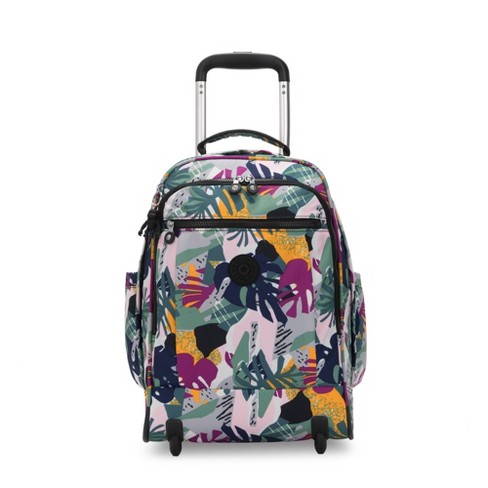 Kipling Gaze Large Printed Rolling Backpack Active Jungle Target
