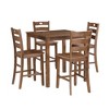 New Classic Furniture,Salem 5 Pc Counter Ht Dining Set, Table & 4 Chairs -  Tobacco - 4 of 4