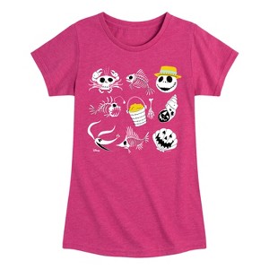 Girls' - Disney - Beach Crew Fitted Short Sleeve Graphic T-Shirt - 1 of 4