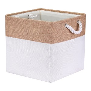 REGALWOVEN Square Fabric Collapsible Storage Basket Bin with Handle for Shelves Closet - 1 of 4
