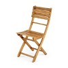 2/4 pcs Folding Dining Chairs, Outdoor Patio Wooden Accent Armless Chairs -ModernLuxe - 4 of 4
