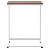 vidaXL Side Table with Wheels White 21.7 in.x13.8 in.x27.6 in. Engineered Wood - 3 of 4
