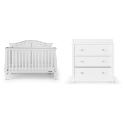 Child Craft Camden Crib and Dresser Nursery Set, 2-Piece, Includes 4-in-1 Convertible Crib and 3 Drawer Dresser