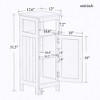 Sevobal Utility Storage Cabinets, Floor Cabinet with Doors and Open Shelves for Living Room Kitchen Hallway, White, 12.6"*12"*31.5" - 4 of 4