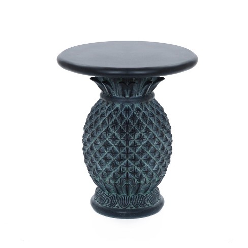 Luxenhome Gray Mgo Pineapple Outdoor Side Table : Target