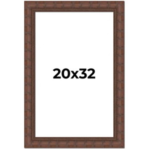 PosterPalooza | 20x32 Wide Bamboo Picture Frame, UV Acrylic, 4 Finishes - Brown, Black, Silver, and Natural - 1 of 4