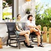 Outsunny 2-Person Outdoor Glider Bench, Patio Double Swing Rocking Chair Loveseat w/Powder Coated Steel Frame for Backyard Garden - 3 of 4