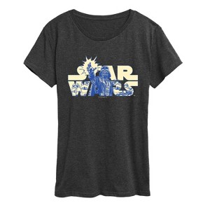 Women's - Star Wars - Logo Empire Short Sleeve Graphic T-Shirt - 1 of 4