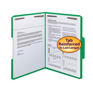 Smead Fastener File Folder, 2 Fasteners, Reinforced 1/3-Cut Tab, Letter Size, 50 per Box - 1 of 4