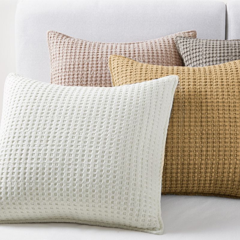 Mills Waffle Square Decorative Pillow - Levtex Home, 2 of 4