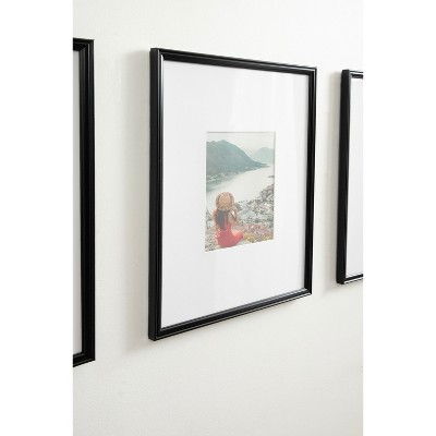 Black Polystyrene 16x20 Picture Frame Set with Glass Cover
