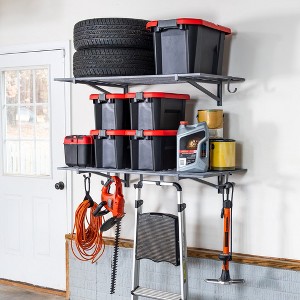 StoreYourBoard 2' x 4' Bristol Garage Wall Mount Shelves | 2-Pack | Gray - 1 of 4