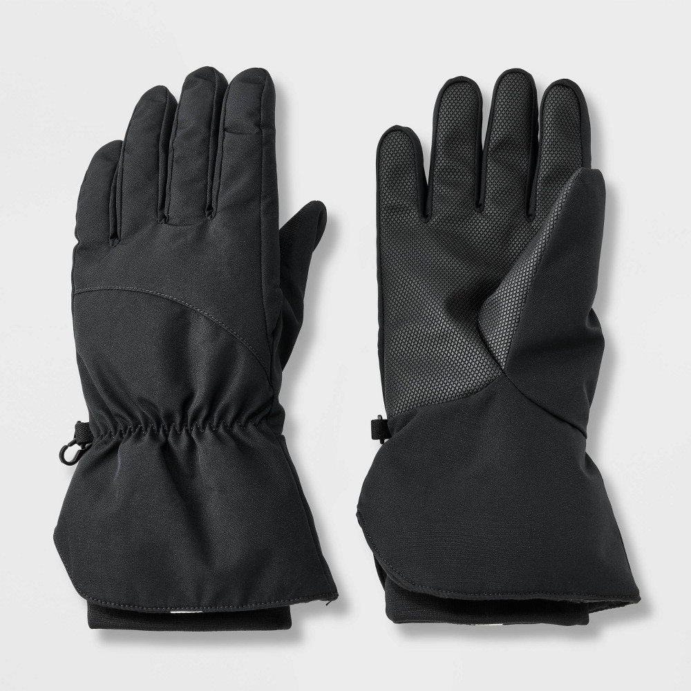 Snow Sport Gloves - All In Motion™ Black L/XL: Touch Screen Compatible, Elastic Cuffs, Heavyweight Fabric