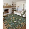 Floral Bird Washable Rug – Non-Slip, Low-Pile, Soft, No Shedding, Stain-Resistant - 3 of 4