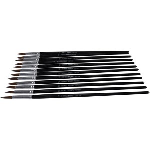 School Smart Watercolor Paint Brushes, Long Handle, Size 12, Set of 12 - 1 of 4