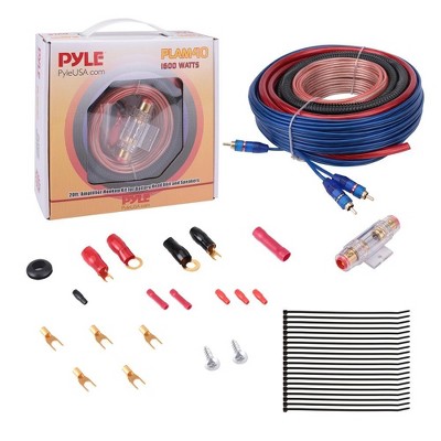 4-AWG Power Cable Wiring Kit for Car Audio with RCA Audio Cables, Compatible with Amplifiers and Subwoofers