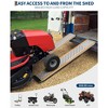 TROPOW Aluminum Shed Ramps 2PCS, Lightweight Loading Ramps with Anti-Slip Rubber Pads, 800 Lb Capacity for Motorcycle, Silver - 2 of 4