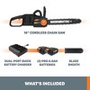 Worx Nitro WG385 40V Power Share PRO 16" Cordless Chainsaw with Brushless Motor - image 2 of 4