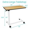 Vive Health Overbed Table Hospital Bed Table  Swivel Wheel Rolling Tray  Adjustable Over Bedside Home Desk - image 2 of 4