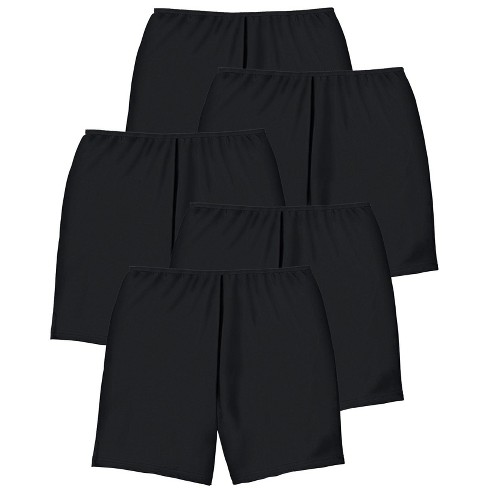 Comfort Choice Women's Plus Size Cotton Boxer 5-pack - 16, Black : Target
