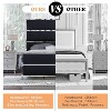 AMERLIFE Velvet Upholstered Bed with Silver Trim Headboard - 4 of 4