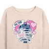 Women's - Star Wars - Valentine Droid You're Looking For Lightweight French Terry Wide Neck Long Sleeve Shirt - 2 of 4