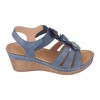 GC Shoes Beck Elastic Flower Comfort Slingback Wedge Sandals - 2 of 4