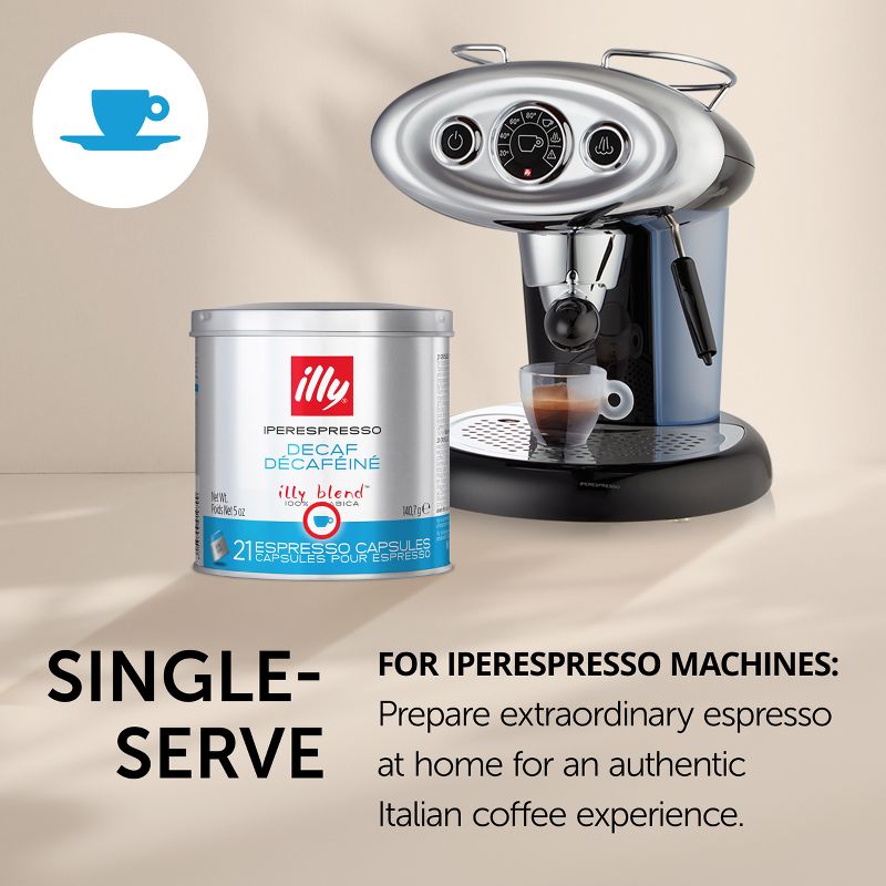 illy IperEspresso 100% Arabica Medium Roast Coffee - Decaf - Espresso Capsules - 21ct, 4 of 12