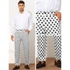 Lars Amadeus Men's Regular Fit Flat Front Polka Dots Printed Pants - image 4 of 4