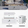 42-inch Outdoor Rectangular Fire Pit Table Propane for Outside Patio with Tank Cover and Wind Guard - 3 of 4
