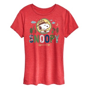 Women's - Peanuts - Ranger Snoopy Short Sleeve Graphic T-Shirt - 1 of 4