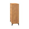 Galano Zaffy 5 Drawer Chest (Interlock) - Amber Walnut - 3 of 4