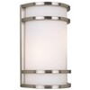 Minka Lavery Modern Outdoor Wall Light Fixture Stainless Steel 12" Etched Opal Glass for Post Exterior Barn Deck Porch Yard Patio - 3 of 3