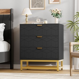 3/4/5 Drawer Dresser for Bedroom, Modern Dressers with Gold Metal Handles for Living Room, Hallway, Entryway - 1 of 4